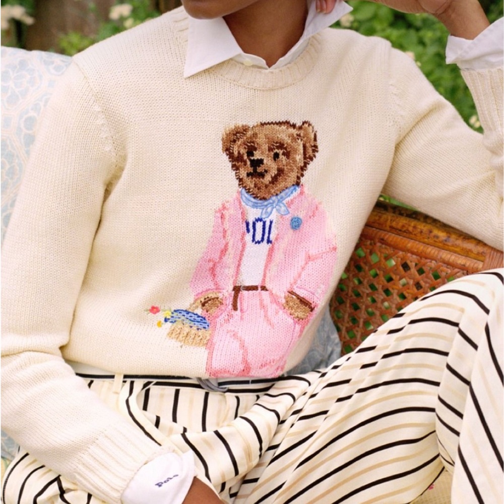 AUTHENTIC polo by Ralph Lauren polo picnic bear sweater in size medium